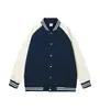 Chaqueta de Béisbol para Hombre 2026 Primavera y Otoño Bloque de Color Clásica Holgada Casual Cuello Redondo Cuello Alto Botonadura