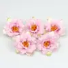 Set de alta calidad de 15 piezas de cabezas de flor de rosa artificial de seda rosa para pasadores de pelo DIY, coronas, arreglos florales y accesorios decorativos