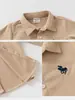 Camisa de Manga Larga para Niños 2026 Nueva Ropa de Primavera y Otoño Niños Bebé Camisa de Pana Niño Cuello Solapa Top Venta al por Mayor