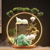 Cerámica Jinqi para Riqueza y Bendición Adornos de Agua Muebles Sala de Estar Entrada Mesa de Centro para Regalos de Inauguración