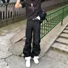 Jeans rectos largos para hombre, estilo callejero americano, mezclilla cruda, retro, corte slim-fit, con caída, estilo vibe con diseño de estrella
