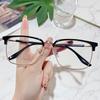 H16159 tendencia de negocio marco de cejas para hombre sin graduación lente transparente se puede equiparar con gafas de miopía gafas guapas para mujer