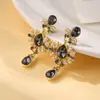 Pendientes Geométricos Retro Franceses S925 para Mujer, Pendientes de Perla Barroca Estilo Super Hada, Joyería al por Mayor