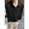 Otoño 2026 Nuevo Estilo Estilo Hong Kong Interior Tallas Grandes Cuello Solapa Manga Larga Camisa POLO M-5X HT261184-P19