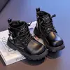 Botas curtas quentes forradas com fleece para crianças, coleção de inverno 2025, design fofo de coelho com strass, botas estilo Martin para meninas, tamanhos médios e grandes, botas de algodão de camada dupla