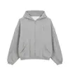 Moletom Personalizado Holdoumen26 Série Diária Primavera e Verão Patch de Letra Moletom Cardigan com Zíper Oversized