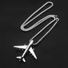 Collar Colgante Personalizado Creativo Transfronterizo de Avión de Acero de Titanio para Hombres, Colgante de Acero Inoxidable Punk Rock Hip-Hop para Mujeres, Impuestos No Incluidos