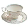 Juego de Tazas de Café Retro Jingdezhen Taza Cerámica Pequeña Europea Creativa Set de Té de la Tarde Pastoral Flor