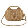 Bolsa de palha trançada para garotas, bolsa de mão de rattan versátil, bolsa de ombro ou transversal de palha, bolsa de praia para viagem de férias na praia
