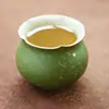 Taza de té de cerámica pequeña con patrón de mandarina verde hecha en fábrica, Tazón de té para el hogar, Taza especial de maestro, Taza de degustación, Juego de té de alta gama