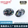 Piedra Suelta de Moissanita Gris Natural con Forma Ovalada, Piedra Facial de Anillo de Moissanita de Color con Forma de Huevo, Suministro Directo del Fabricante, Wholesale
