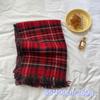 Bufanda de Navidad Ankora Roja/Roja de Año Nuevo Bufanda a Cuadros Invierno para Mujer Sentido de Alta Gama Cálido Chal Coreano de Año Nuevo