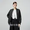 Chaqueta Corta Negra de Lino con Cuello Alto Estilo de Alta Gama para Mujer, Nuevo Modelo Primavera Temprana 2026, Elegante Chaqueta de Oficina para Figuras Pequeñas
