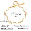 Pulseira de Aço Inoxidável Estilo Europeu Luxo Leve Nicho Banhada Cor Dourada 18K Pulseira de Corrente com Elo de Haste Ondulada Colorfast para Mulheres Atacado