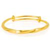 Pulseira torcida banhada a ouro 24K pulseira banhada a ouro a vácuo torcida feita à mão pulseira push-pull Gankun
