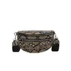 Bolso de Hombro Cruzado para Mujer con Estampado de Serpiente Retro Versátil, Tendencia Transfronteriza, Nueva Moda Europea y Americana, Bolso de Hombro Cruzado Casual para el Día a Día