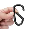 Forma de D No. 4 No. 5 Hebillas Multifuncionales de Liberación Rápida de Aleación de Aluminio Negro Completamente en Forma de Calabaza para Accesorios de Montañismo y Exteriores