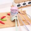 Cuchara sopera grande de doble propósito con mango largo de paja de trigo Colador Cuchara para olla caliente espesa Cuchara de plástico para gachas Cuchara para olla caliente