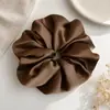 Goma para el pelo satinada brillante color crema, liga para el pelo de alta gama, accesorio para el pelo femenino, estilo nuevo