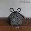 Elegante bolsa de tela para tetera, bolsa de almacenamiento para taza maestra de brocado, taza de té, bolsa de almacenamiento portátil para exteriores, bolsa gruesa para accesorios de té de viaje