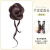 Grampo de Cabelo Coque Bigode de Dragão Elástico de Cabelo Realista Coque Elegante com Aspecto Naturalmente Cacheado