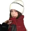 Gorro de Punto de Moda Estilo Coreano con un Sencillo Estilo Universitario y Diseño de Bloques de Color, Cálido Gorro de Invierno y Otoño para Mujer