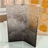 Placa de Suporte de Perna de Mesa Acrílica Preta em Forma de V com Padrão de Pedra, Mesa de Console, Mesa de Centro, Mesa de Escritório, Processamento de Perna de Mesa Flutuante