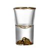 Creative Gold Foil Iceberg Licor Glass Pequeno One-Piece Personal Bullet Glass Wine Set