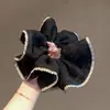 Scrunchie de Renda de Alto Valor Estilo Coreano para Mulheres, Acessório de Cabelo de Luxo com Alta Elasticidade e Elástico Durável