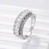 Europa y Estados Unidos moda caliente joyería anillo de oro blanco con diamantes anillo general para hombres y mujeres de una generación accesorios de explosión transfronterizos