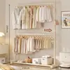 Arara de Roupas de Camada Dupla, Cabideiro, Cabides, Arara de Roupas Simples para Quarto de Casa, Economizador de Espaço, Varal de Roupas