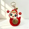 Pingente de ouro que traz boa sorte e riqueza, chaveiro com pingente de bolsa banhado a ouro rotativo, brinde para evento corporativo