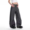 Estilo Informal Relajado de la Calle Principal Americana Pantalones Casuales de Traje tipo Cimitarra para Hombre Pantalones de Pierna Ancha Holgados con Caída Tendencia Hombres y Mujeres