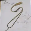 Collar con Colgante de Jade Fino Dorado Ajustable Tejido a Mano para Mujer Cadena para Clavícula de Cristal Cera de Abeja Ámbar Jade Blanco