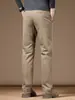 Pantalones casuales caqui para hombre de primavera/otoño, nuevo estilo 2026, versátiles para negocios y para ir al trabajo, pantalones largos holgados de pierna recta