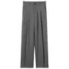 Pantalones de pierna ancha ligeros de verano para hombre, pantalones rectos de estilo americano de alta gama, fluidos, color liso, holgados, casuales, pantalones largos adelgazantes