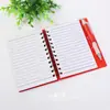 Caderno espiral plástico com caneta logo personalizado Caderno papel kraft publicidade negócio caderno espiral dura