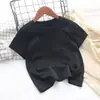 Camisetas de Verão Infantis de Manga Curta, Roupas de Bebê 100% Algodão, Camisetas Lisas para Meninos e Meninas, Camisetas de Segunda Pele, Atacado