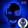 Máscara de Pirata Tuerto Cicatrizado Transfronterizo con Sangre Horror Luz Fría Máscara de Halloween Máscara Luminosa Led