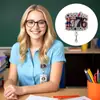 Carrete de Insignia Retráctil de Acrílico con Purpurina para Comercio Exterior de Venta Caliente con Pinza de Cocodrilo para el Día de la Independencia Uso Médico