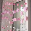 Cortina de porta de planeta rosa, cortina divisória, estilo princesa fada, decoração de quarto sem perfuração, arranjo de coração de menina, quarto