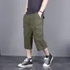 Marca Independiente 2026 Verano Pantalones de Trabajo de Secado Rápido para Hombre, Duraderos Estilo Americano Multibolsillos Elegantes Versátiles Pantalones de Seis Puntos en Stock