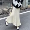 Falda de Estilo para Viajar Alta Forma A Plisada tipo Paraguas de Punto para Mujer Otoño e Invierno 2024 Cintura Alta Adelgazante Estilo Occidental Falda de Punto