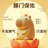 Lámpara de Noche Capibara Lámpara de Mesita de Noche Lámpara de Ambiente Dormitorio Kawaii Luz Nocturna Celebridad de Internet Más Vendida Luz Táctil de Silicona