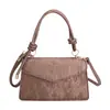 Bolso de Mujer Elegante de Gama Alta 2025 Nuevo Bolso de Mano de Moda Versátil para Hombro Cruzado Pequeño Cuadrado
