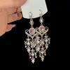 Brincos de Borla Gota d'Água Agulha de Prata, Brincos de Temperamento Nicho Estilo Étnico, Brincos Versáteis Elegantes de Luxo Leve