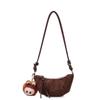 Bolsa Fosca Estilo Western Retrô Feminina Grande Capacidade Outono 2025 Nova Bolsa Transversal de Nicho Bolsa Dumpling para o Dia a Dia