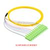 SC/LC/FC/ST Pacote de modo único 9/125um12 Core Fiber Pigtail