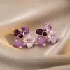 Jardín de Monet Corazón de Amor Estilo Vintage Pintura al Óleo 2025 Pendientes para Mujer Lujo Ligero Diseño de Nicho Exquisitos Accesorios para Orejas
