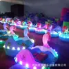 Campo de Fútbol Inflable, Montaña Rusa Transparente para Niños, Bote de Choque Exterior Iluminado de Manivela, Piscina Móvil, Trampolín Inflable